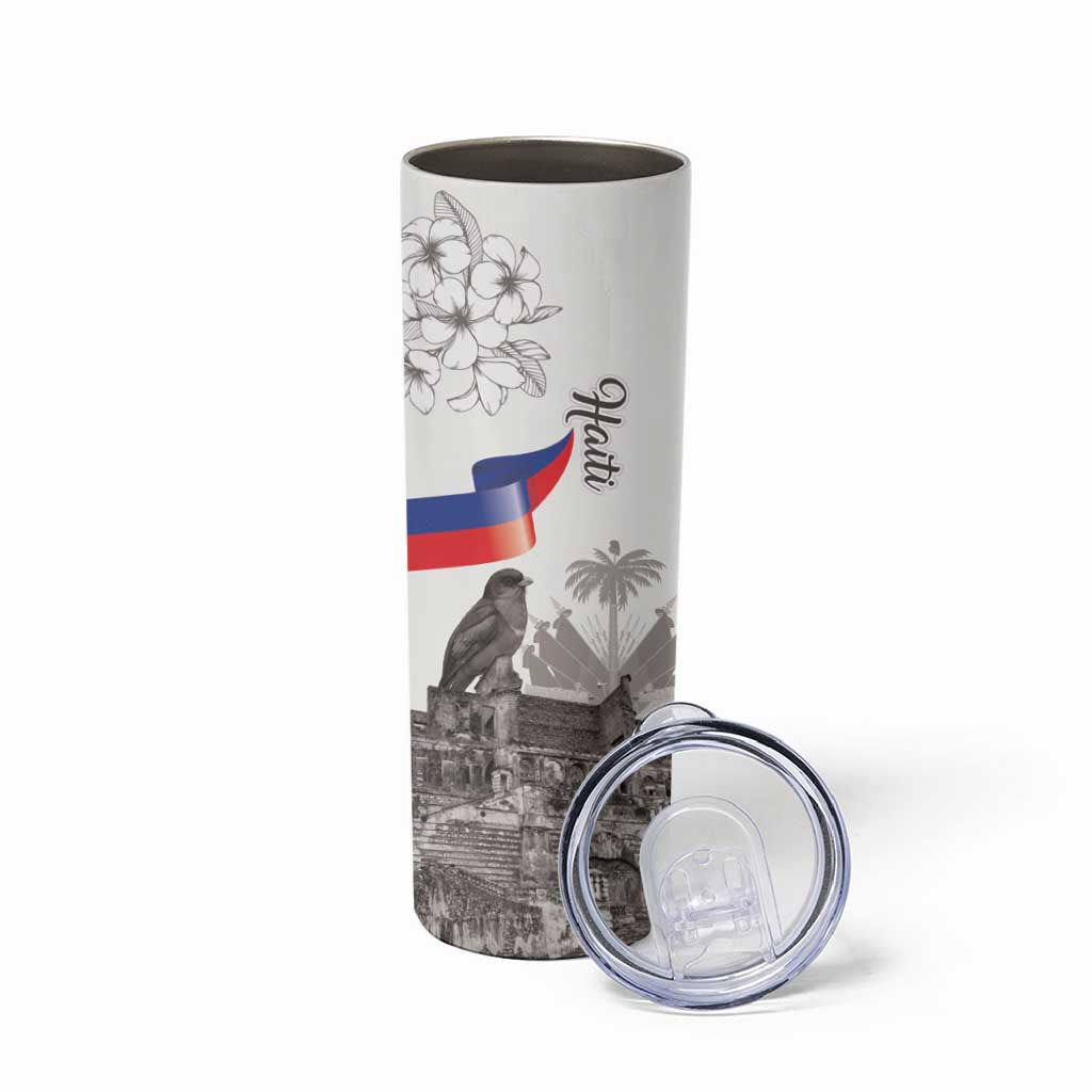 Haiti Citadelle Laferriere Skinny Tumbler Hispaniolan Trogon and Plumeria - Wonder Print Shop