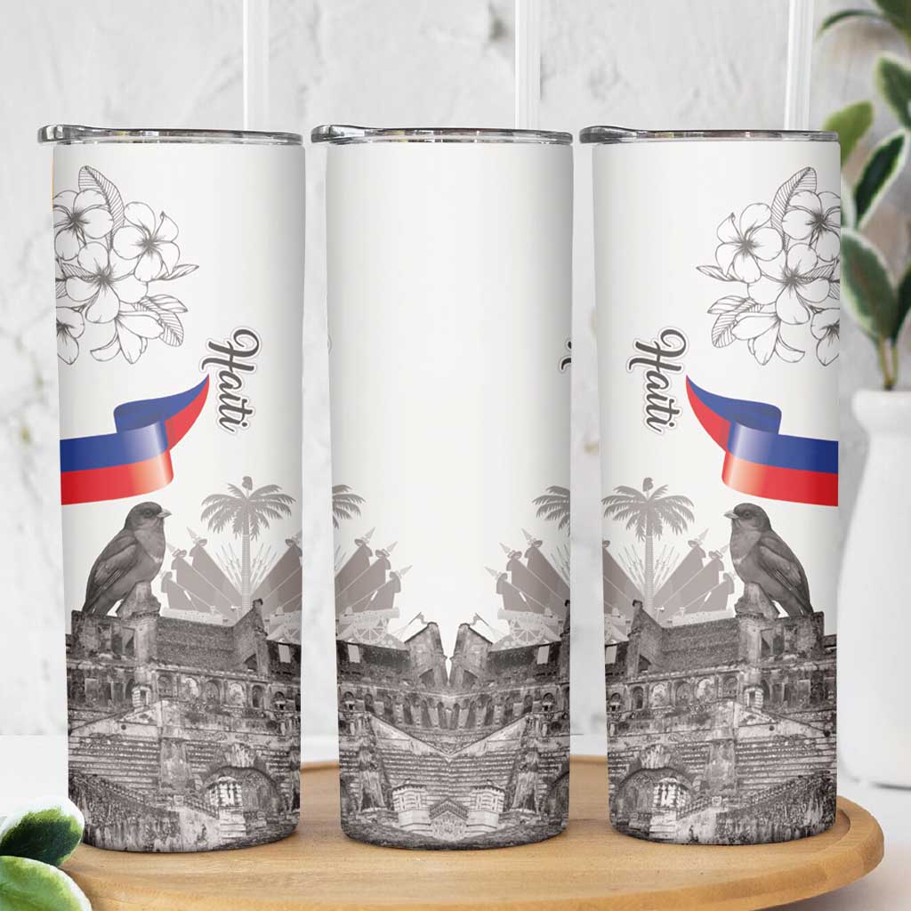 Haiti Citadelle Laferriere Skinny Tumbler Hispaniolan Trogon and Plumeria - Wonder Print Shop