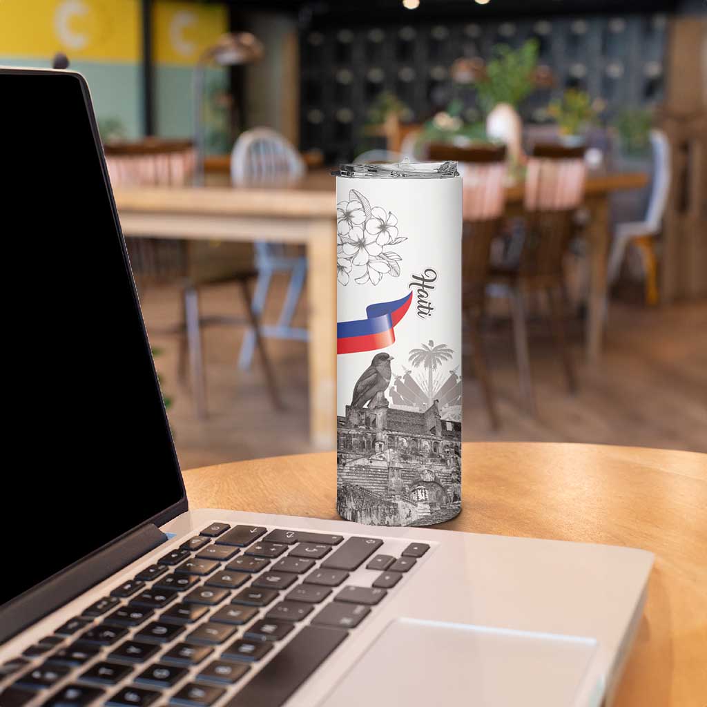 Haiti Citadelle Laferriere Skinny Tumbler Hispaniolan Trogon and Plumeria - Wonder Print Shop