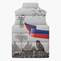 Haiti Citadelle Laferriere Sleeveless Puffer Jacket Hispaniolan Trogon and Plumeria - Wonder Print Shop