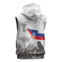 Haiti Citadelle Laferriere Sleeveless Zip Hoodie Hispaniolan Trogon and Plumeria - Wonder Print Shop