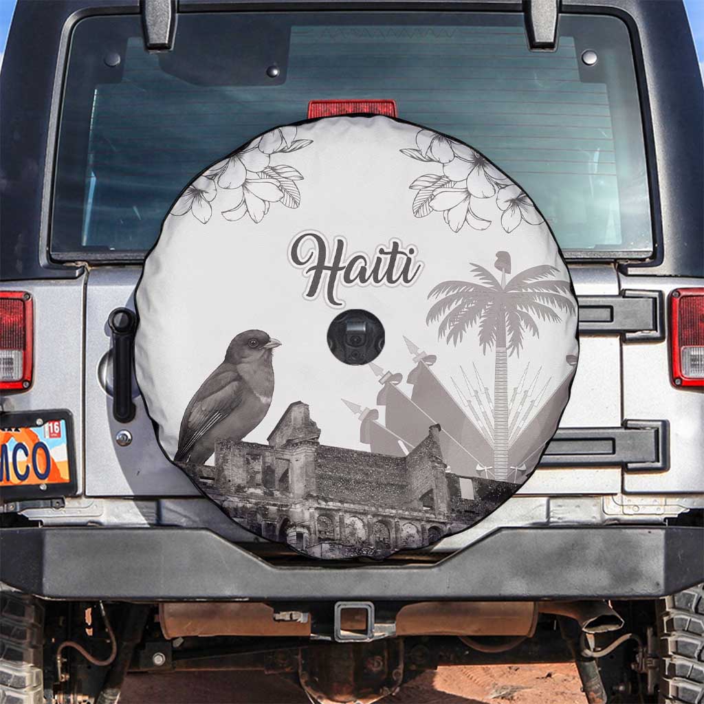 Haiti Citadelle Laferriere Spare Tire Cover Hispaniolan Trogon and Plumeria - Wonder Print Shop