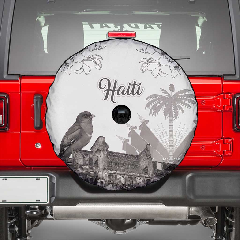 Haiti Citadelle Laferriere Spare Tire Cover Hispaniolan Trogon and Plumeria - Wonder Print Shop