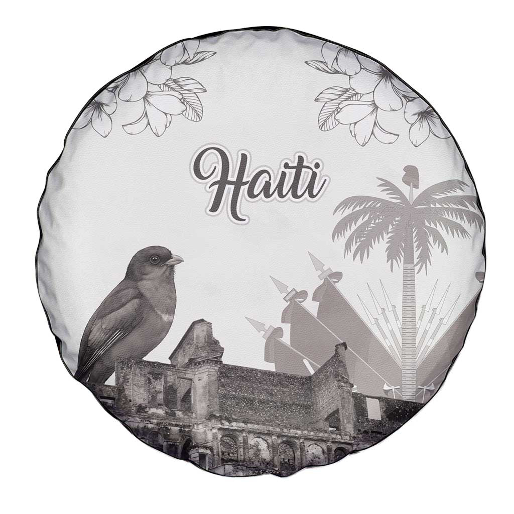 Haiti Citadelle Laferriere Spare Tire Cover Hispaniolan Trogon and Plumeria - Wonder Print Shop