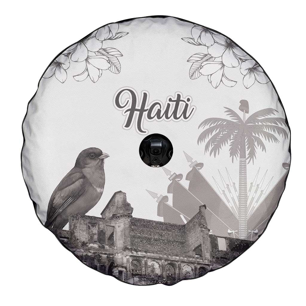 Haiti Citadelle Laferriere Spare Tire Cover Hispaniolan Trogon and Plumeria - Wonder Print Shop