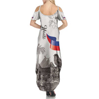 Haiti Citadelle Laferriere Summer Maxi Dress Hispaniolan Trogon and Plumeria - Wonder Print Shop
