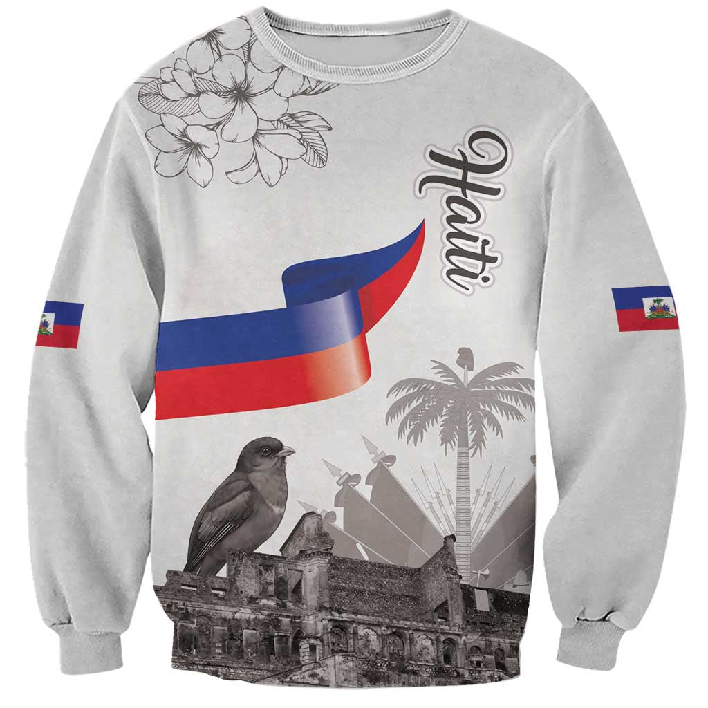 Haiti Citadelle Laferriere Sweatshirt Hispaniolan Trogon and Plumeria - Wonder Print Shop