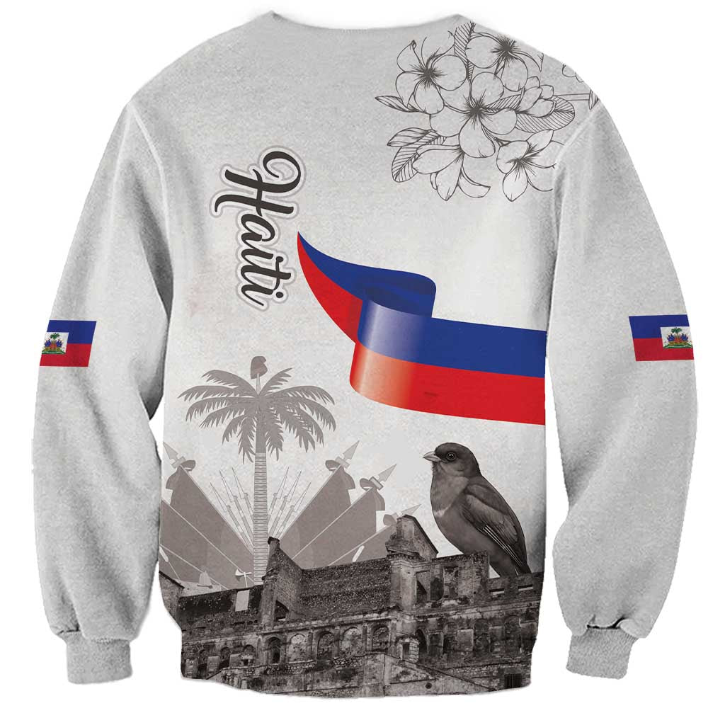 Haiti Citadelle Laferriere Sweatshirt Hispaniolan Trogon and Plumeria - Wonder Print Shop
