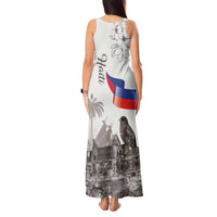 Haiti Citadelle Laferriere Tank Maxi Dress Hispaniolan Trogon and Plumeria - Wonder Print Shop