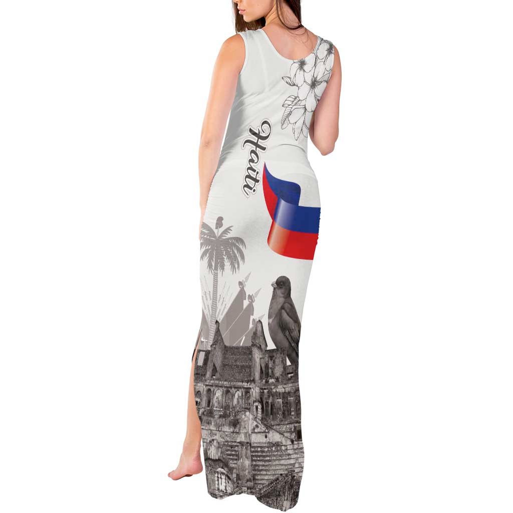 Haiti Citadelle Laferriere Tank Maxi Dress Hispaniolan Trogon and Plumeria - Wonder Print Shop