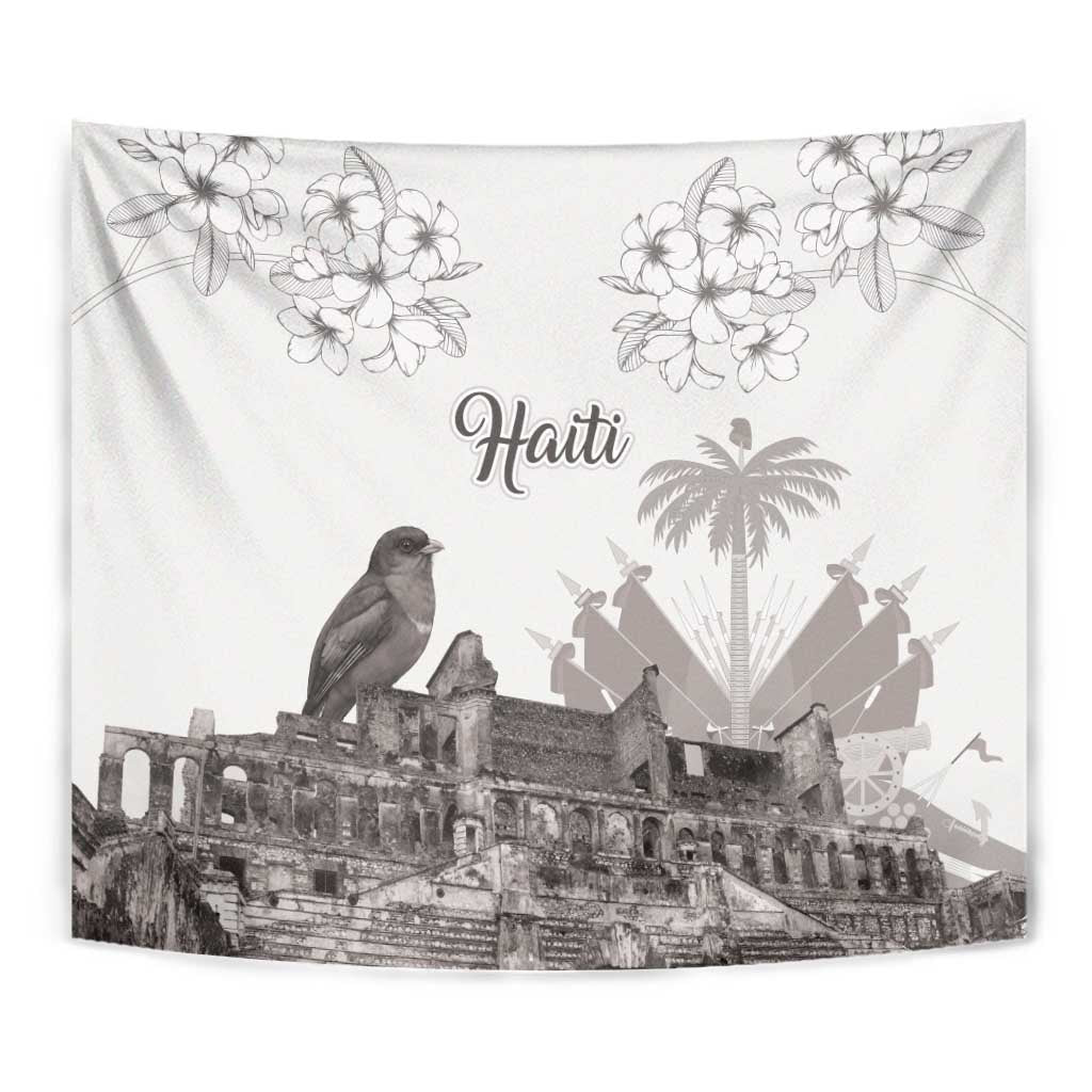Haiti Citadelle Laferriere Tapestry Hispaniolan Trogon and Plumeria - Wonder Print Shop