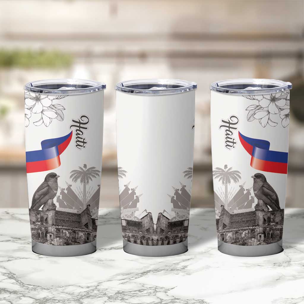 Haiti Citadelle Laferriere Tumbler Cup Hispaniolan Trogon and Plumeria - Wonder Print Shop