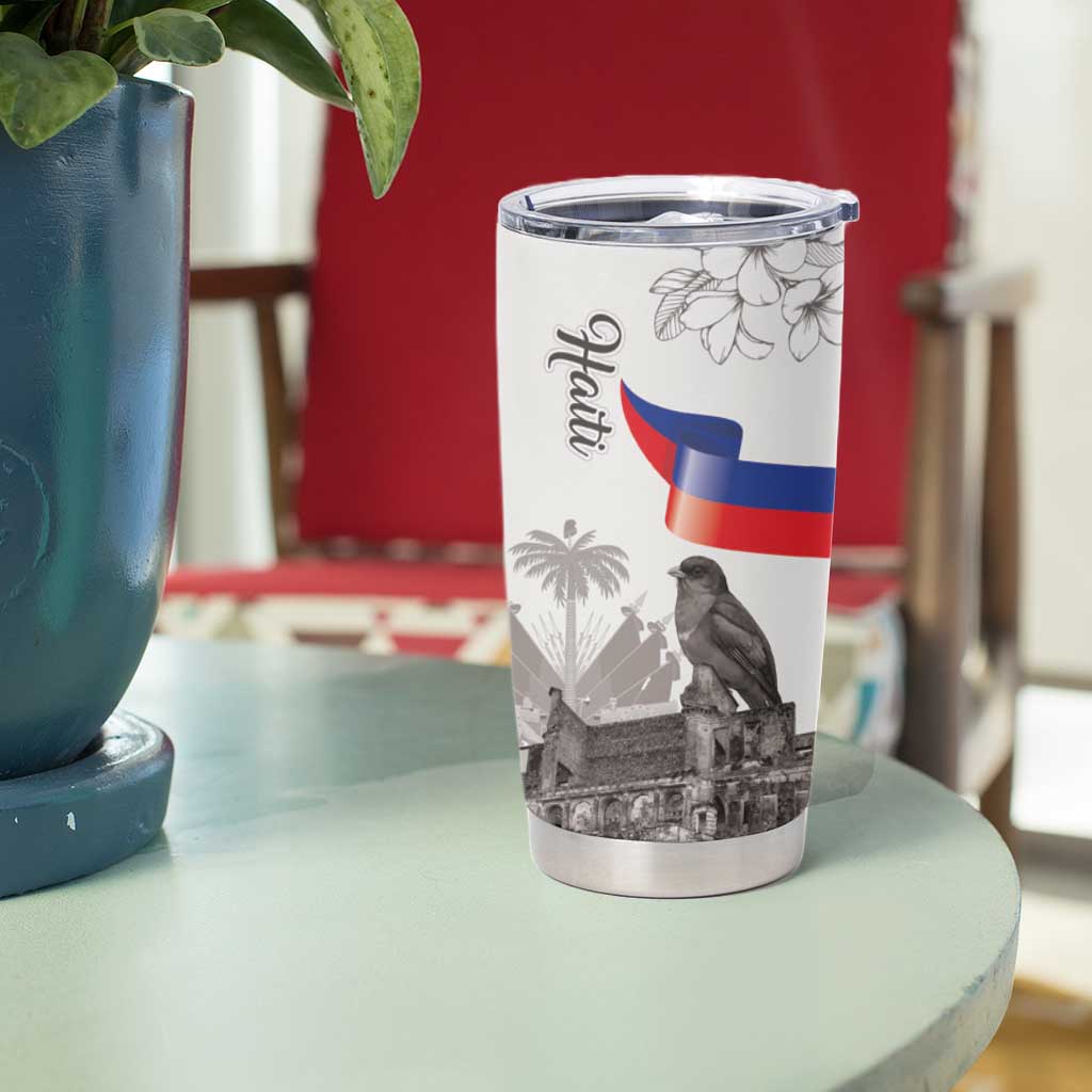 Haiti Citadelle Laferriere Tumbler Cup Hispaniolan Trogon and Plumeria - Wonder Print Shop