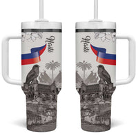 Haiti Citadelle Laferriere Tumbler With Handle Hispaniolan Trogon and Plumeria - Wonder Print Shop