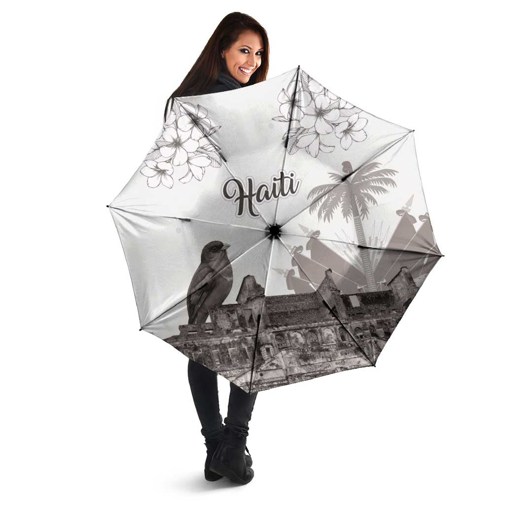 Haiti Citadelle Laferriere Umbrella Hispaniolan Trogon and Plumeria - Wonder Print Shop
