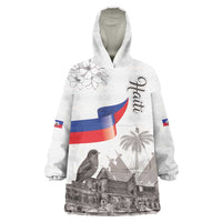 Haiti Citadelle Laferriere Wearable Blanket Hoodie Hispaniolan Trogon and Plumeria - Wonder Print Shop