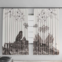 Haiti Citadelle Laferriere Window Curtain Hispaniolan Trogon and Plumeria - Wonder Print Shop