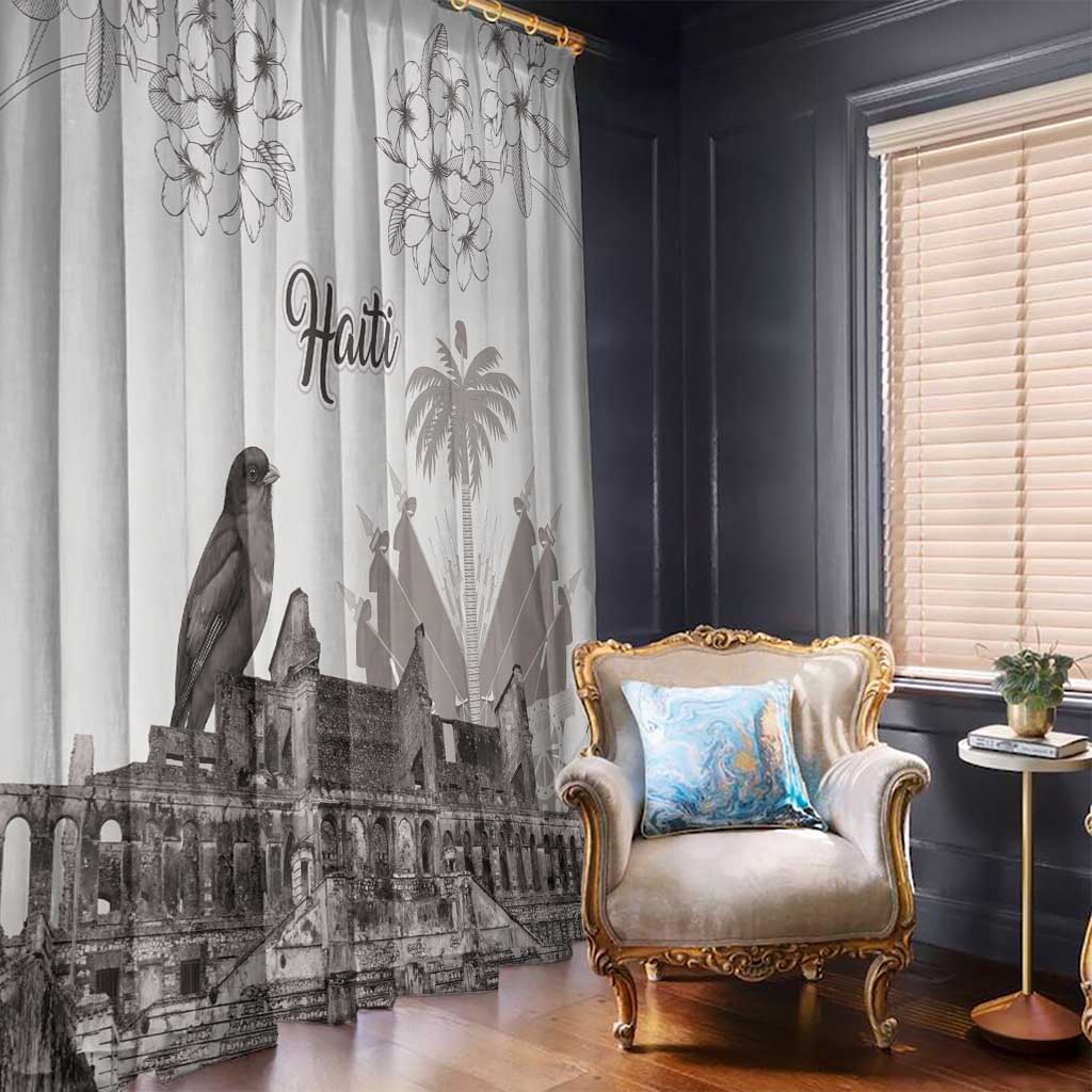 Haiti Citadelle Laferriere Window Curtain Hispaniolan Trogon and Plumeria - Wonder Print Shop