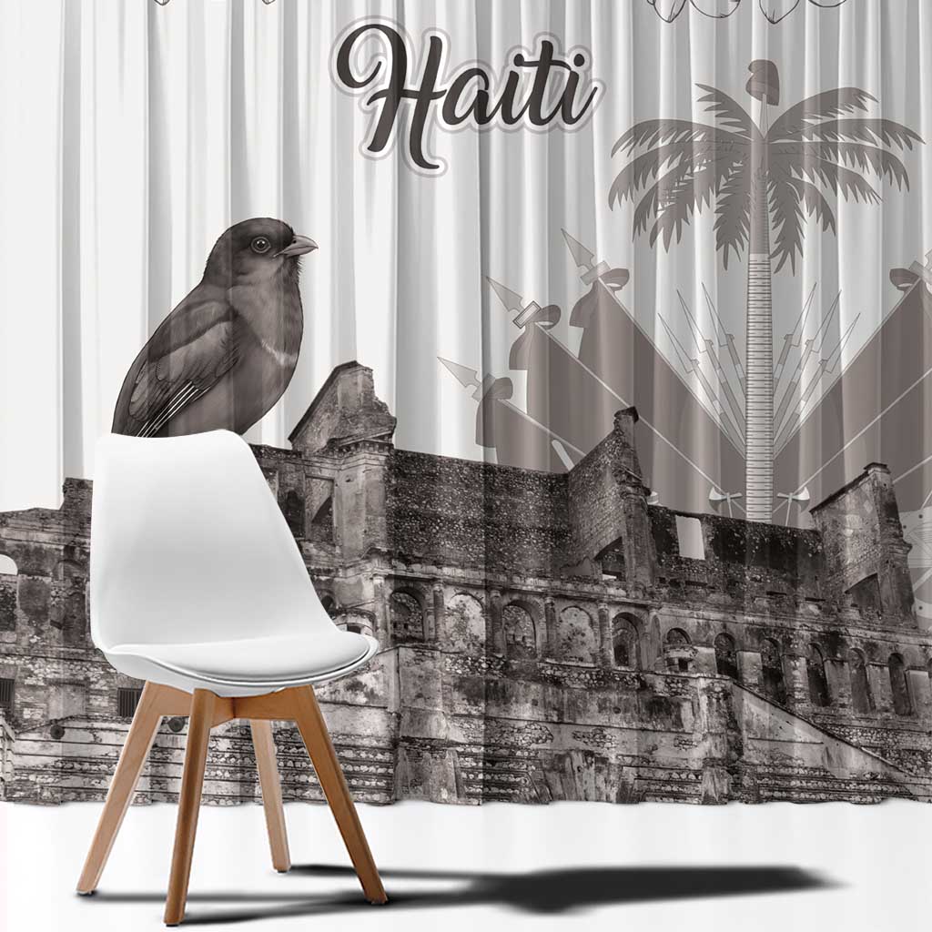 Haiti Citadelle Laferriere Window Curtain Hispaniolan Trogon and Plumeria - Wonder Print Shop