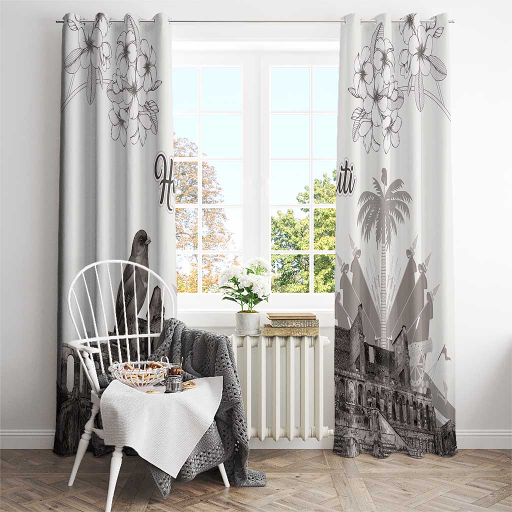 Haiti Citadelle Laferriere Window Curtain Hispaniolan Trogon and Plumeria - Wonder Print Shop