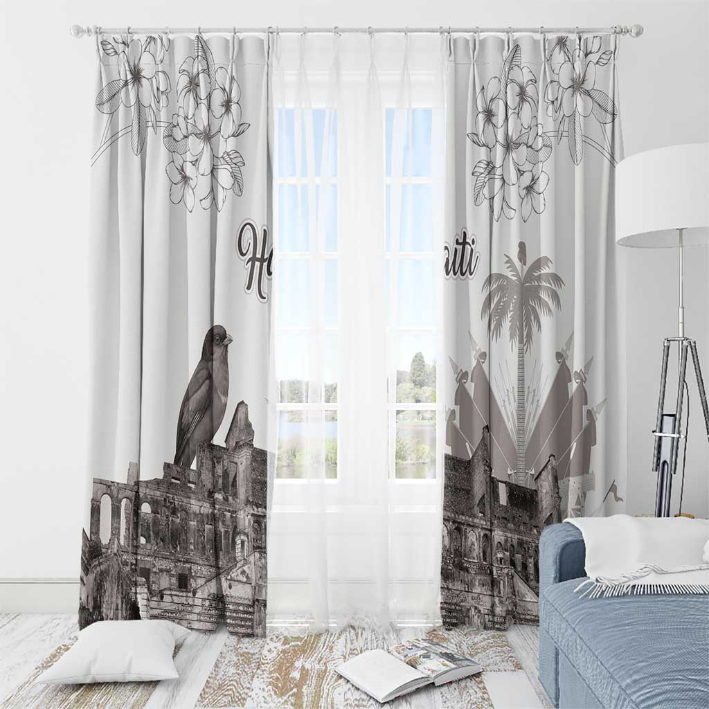 Haiti Citadelle Laferriere Window Curtain Hispaniolan Trogon and Plumeria - Wonder Print Shop