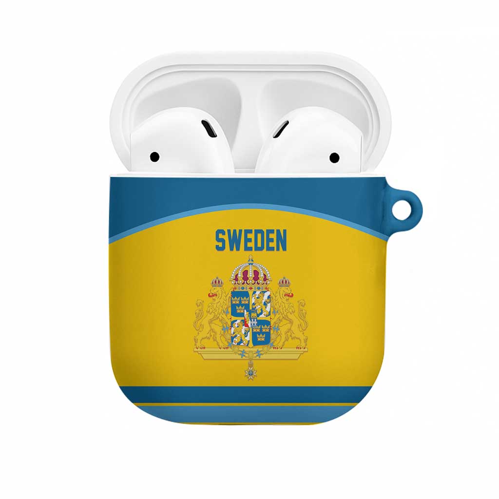 Sweden Ice Hockey AirPods Case Swedish Coat of Arms Design