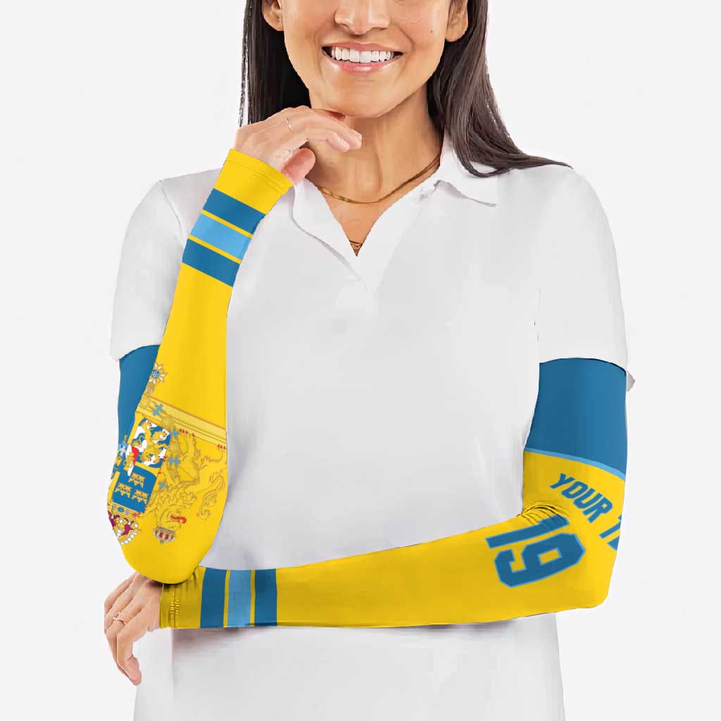 Sweden Ice Hockey Custom Arm Sleeves Swedish Coat of Arms Design