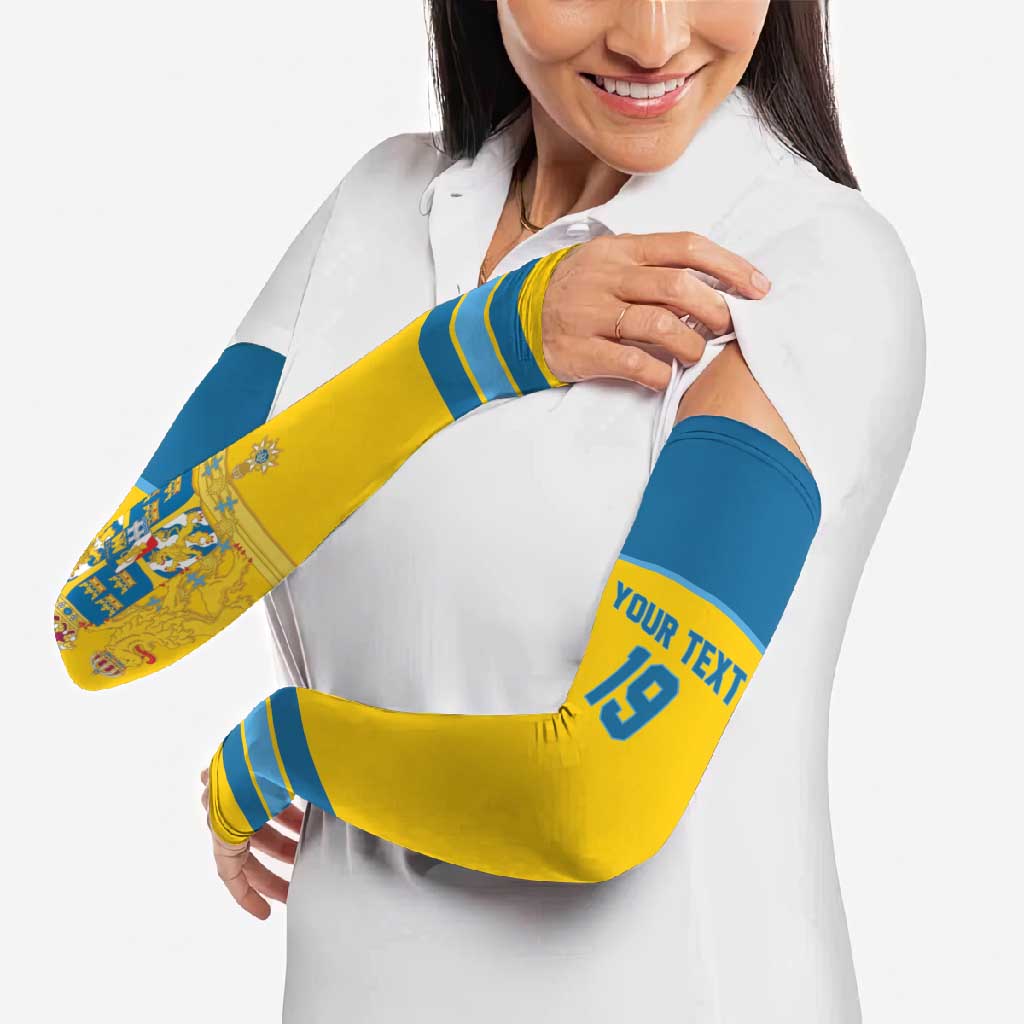 Sweden Ice Hockey Custom Arm Sleeves Swedish Coat of Arms Design