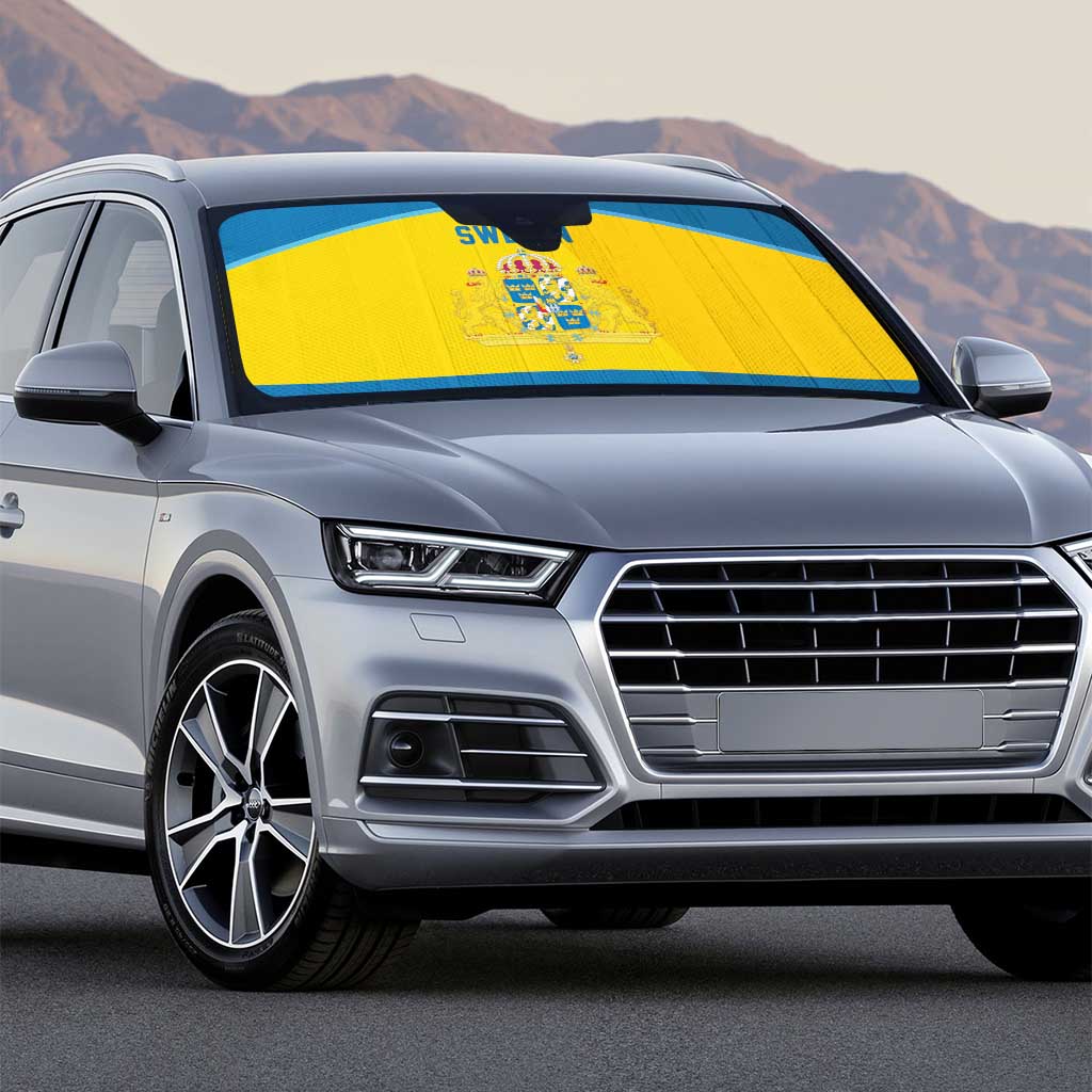 Sweden Ice Hockey Auto Sun Shade Swedish Coat of Arms Design