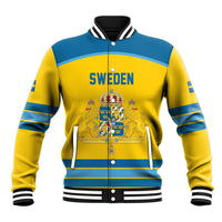 Sweden Ice Hockey Custom Baseball Jacket Swedish Coat of Arms Design