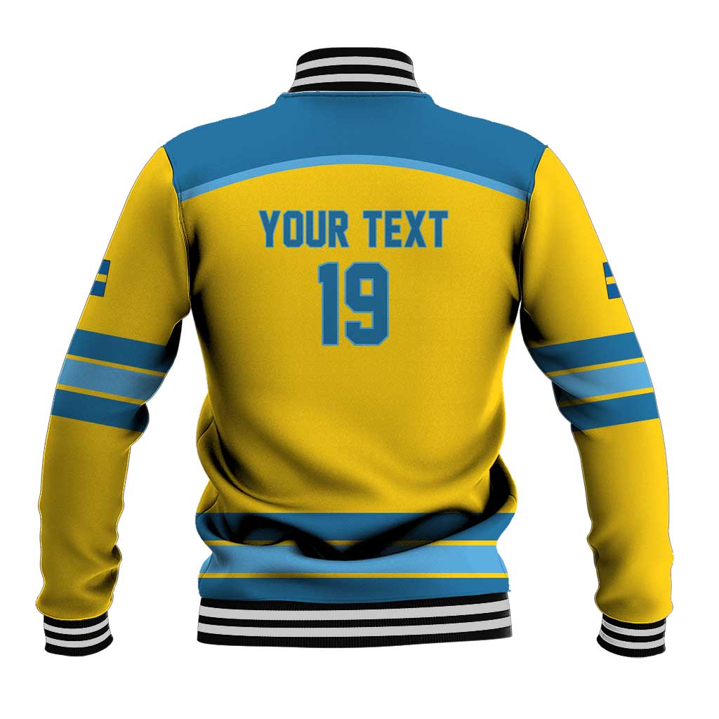 Sweden Ice Hockey Custom Baseball Jacket Swedish Coat of Arms Design