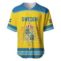 Sweden Ice Hockey Custom Baseball Jersey Swedish Coat of Arms Design