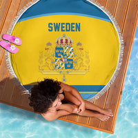 Sweden Ice Hockey Beach Blanket Swedish Coat of Arms Design