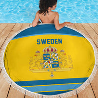 Sweden Ice Hockey Beach Blanket Swedish Coat of Arms Design