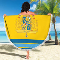 Sweden Ice Hockey Beach Blanket Swedish Coat of Arms Design