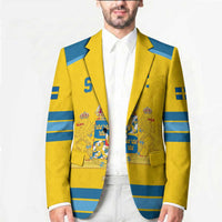 Sweden Ice Hockey Custom Blazer Swedish Coat of Arms Design