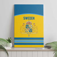 Sweden Ice Hockey Canvas Wall Art Swedish Coat of Arms Design