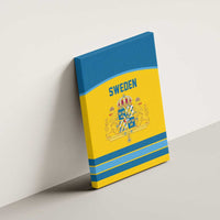 Sweden Ice Hockey Canvas Wall Art Swedish Coat of Arms Design