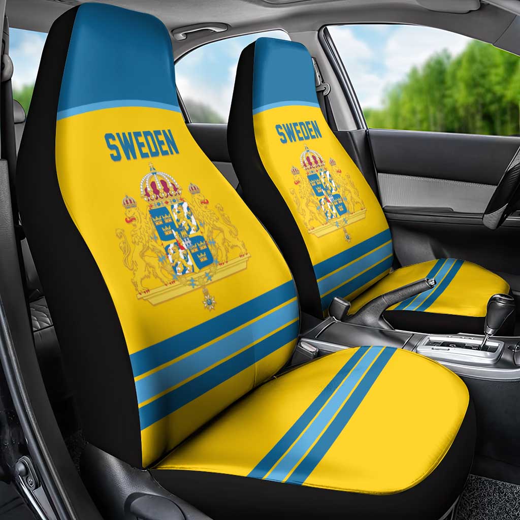 Sweden Ice Hockey Car Seat Cover Swedish Coat of Arms Design