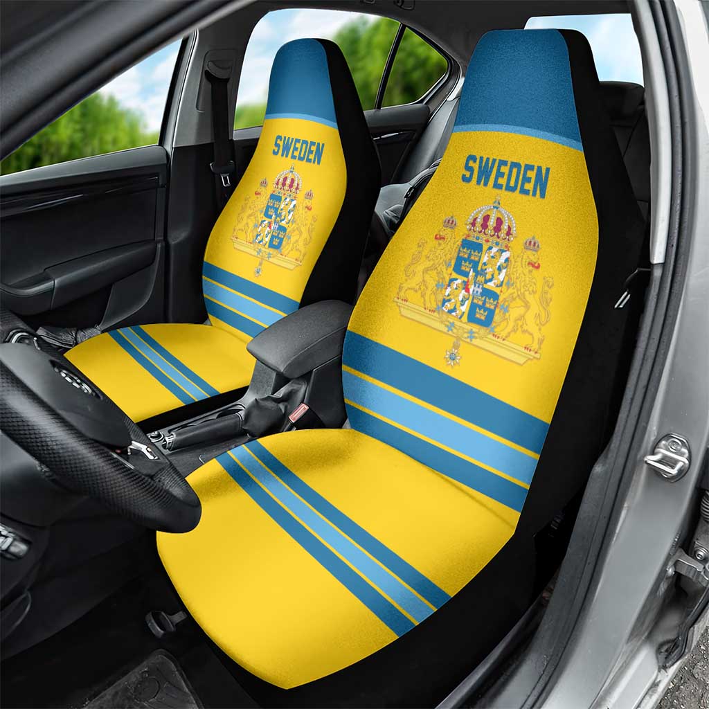 Sweden Ice Hockey Car Seat Cover Swedish Coat of Arms Design