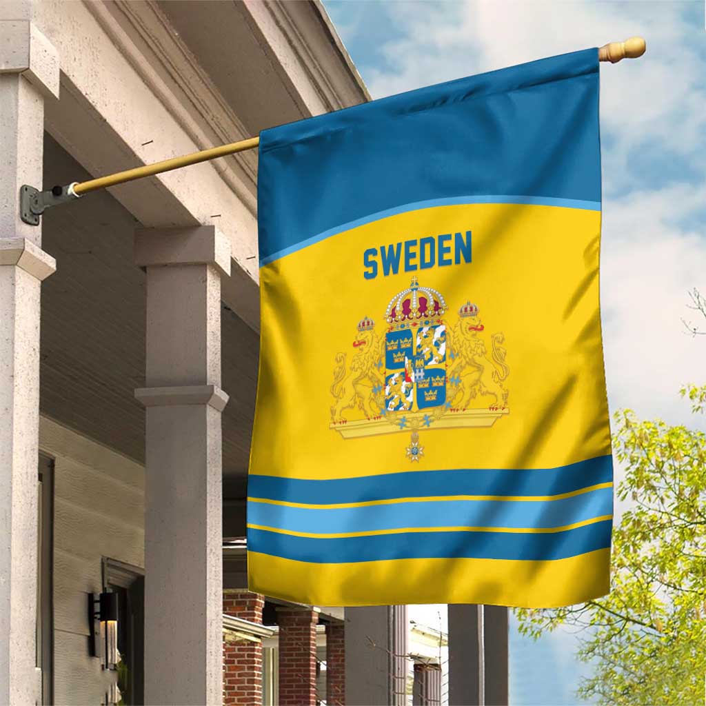 Sweden Ice Hockey Garden Flag Swedish Coat of Arms Design