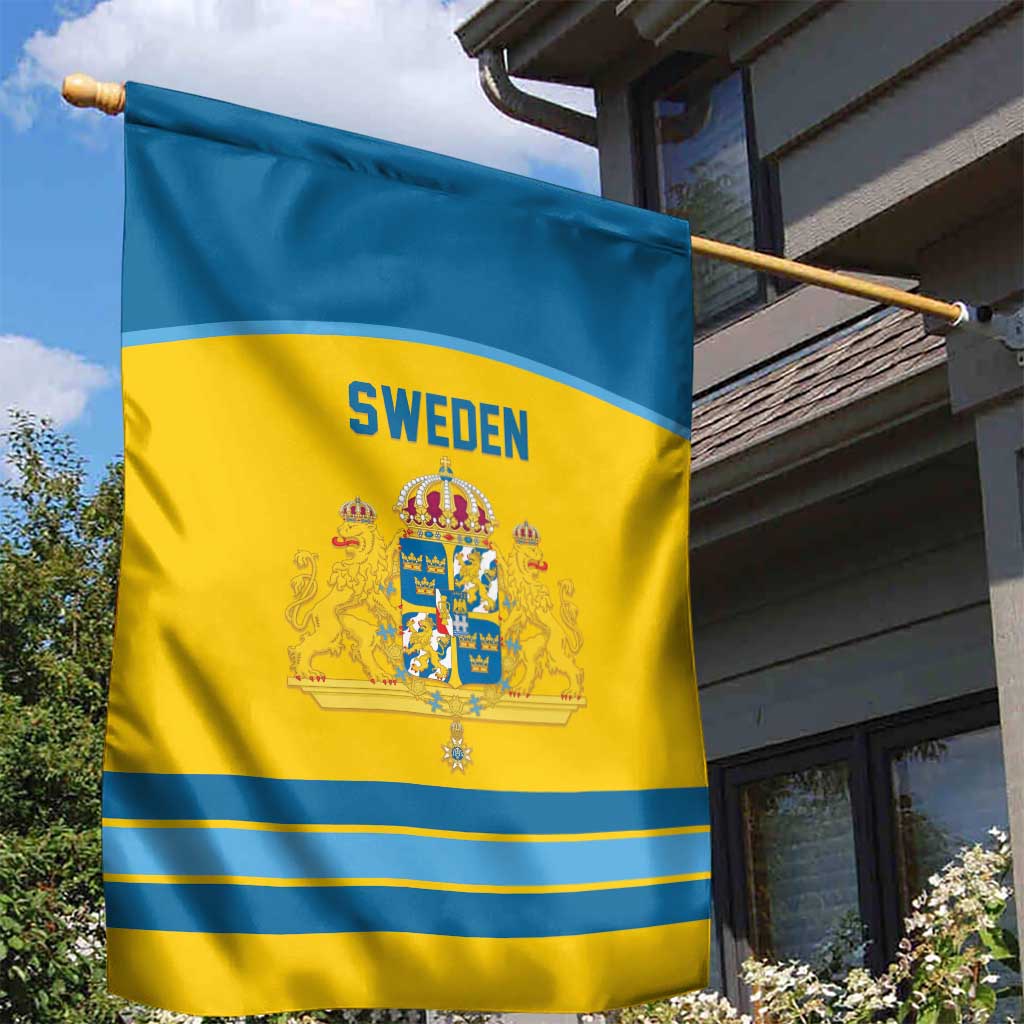 Sweden Ice Hockey Garden Flag Swedish Coat of Arms Design