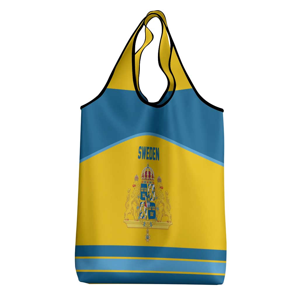 Sweden Ice Hockey Grocery Bag Swedish Coat of Arms Design
