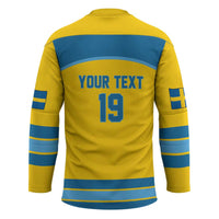 Sweden Ice Hockey Custom Hockey Jersey Swedish Coat of Arms Design