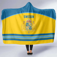 Sweden Ice Hockey Hooded Blanket Swedish Coat of Arms Design
