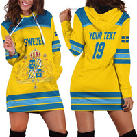 Sweden Ice Hockey Custom Hoodie Dress Swedish Coat of Arms Design