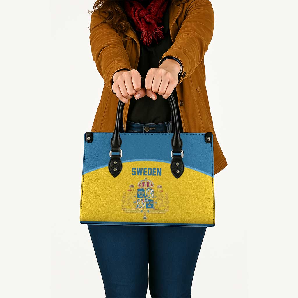 Sweden Ice Hockey Leather Bag Swedish Coat of Arms Design