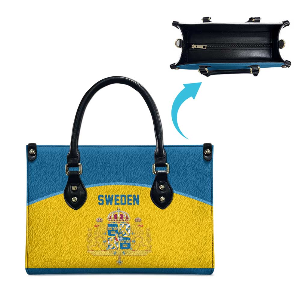 Sweden Ice Hockey Leather Bag Swedish Coat of Arms Design