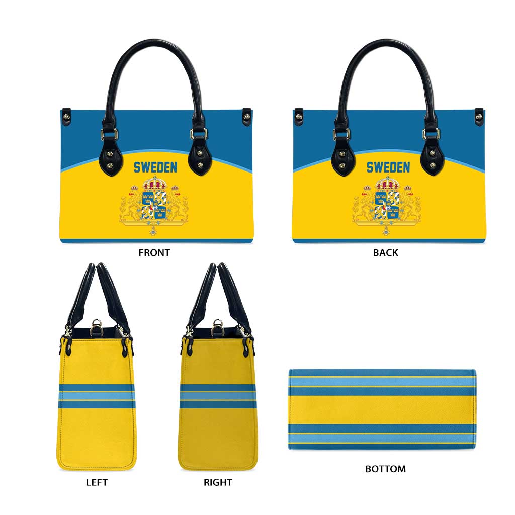 Sweden Ice Hockey Leather Bag Swedish Coat of Arms Design