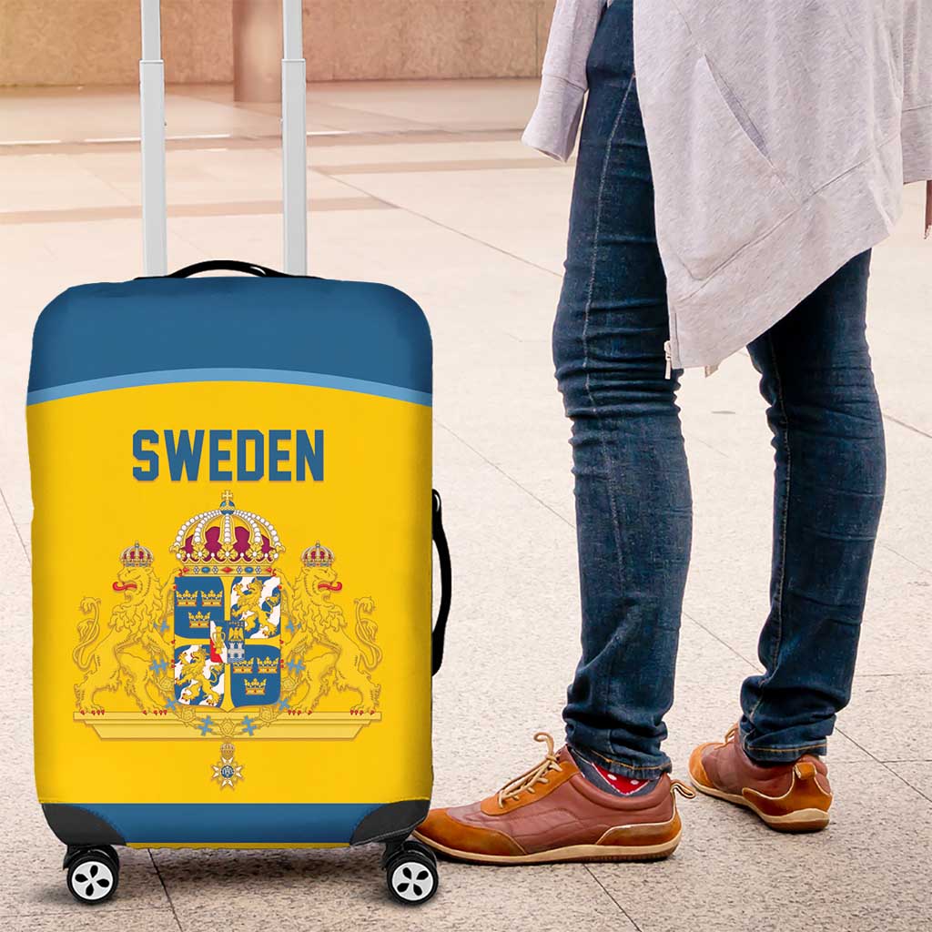 Sweden Ice Hockey Luggage Cover Swedish Coat of Arms Design